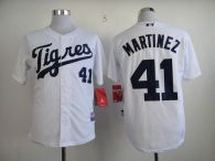 Detroit Tigers #41 Victor Martinez White  Los Tigres  Stitched MLB Jersey