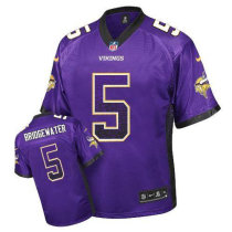 Minnesota Vikings -5 Teddy Bridgewater Purple Team Color NFL Elite Drift Fashion Jersey