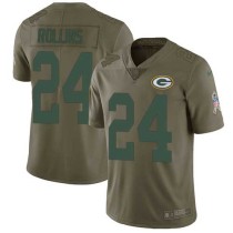 Nike Packers -24 Quinten Rollins Olive Stitched NFL Limited 2017 Salute To Service Jersey