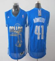 Dallas Mavericks 2011 NBA Finals Champions -41 Dirk Nowitzki Revolution 30 Blue Stitched NBA Jersey