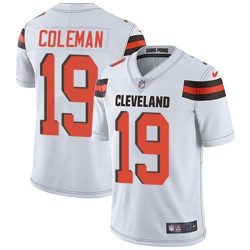 Nike Browns -19 Corey Coleman White Stitched NFL Vapor Untouchable Limited Jersey