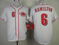 Cincinnati Reds -6 Billy Hamilton White Cool Base Stitched MLB Jersey