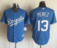 Kansas City Royals -13 Salvador Perez Light Blue Alternate 1 New Cool Base Stitched MLB Jersey