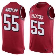 Nike Atlanta Falcons 55 Paul Worrilow Red Team Color Stitched NFL Limited Tank Top Jersey