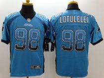 Nike Panthers -98 Star Lotulelei Blue Alternate Men's Stitched NFL Elite Drift Fashion Jersey