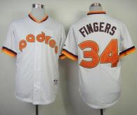 San Diego Padres #34 Rollie Fingers White 1984 Turn Back The Clock Stitched MLB Jersey