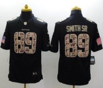 Nike Baltimore Ravens -89 Steve Smith Sr Black NFL Limited Salute to Service jersey