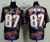 Nike New England Patriots -87 Rob Gronkowski Team Color Super Bowl XLIX Mens Stitched NFL Elite Fana