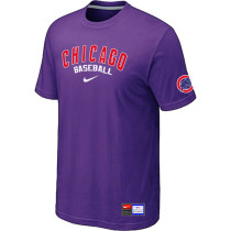 Chicago Cubs Purple Nike Short Sleeve Practice T-Shirt
