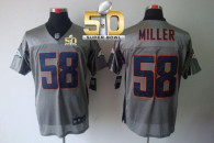 Nike Denver Broncos #58 Von Miller Grey Shadow Super Bowl 50 Men's Stitched NFL Elite Jersey