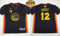 Golden State Warriors -12 Andrew Bogut Black Slate Chinese New Year The Finals Patch Stitched NBA Je