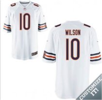 Nike Chicago Bears -10 White Wilson Elite Jersey