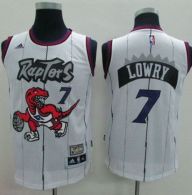 Toronto Raptors #7 Kyle Lowry White Throwback Youth Stitched NBA Jersey
