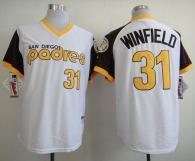 San Diego Padres #31 Dave Winfield White 1978 Turn Back The Clock Stitched MLB Jersey