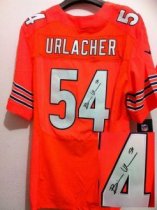 Nike Bears -54 Brian Urlacher Orange Alternate Stitched NFL Elite Autographed Jersey