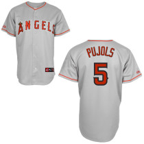 Los Angeles Angels of Anaheim -5 Albert Pujols Grey Cool Base Stitched MLB Jersey