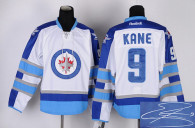 Autographed Winnipeg Jets -9 Evander Kane Stitched White 2011 Style NHL Jersey