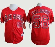 Los Angeles Angels of Anaheim -56 Kole Calhoun Red Cool Base Stitched MLB Jersey