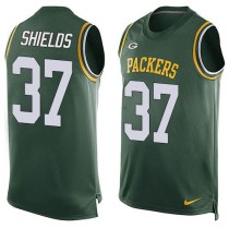 Nike Green Bay Packers -37 Sam Shields Green Team Color Stitched NFL Limited Tank Top Jersey