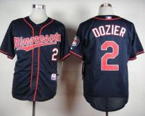 Minnesota Twins -2 Brian Dozier Navy Blue Cool Base Stitched MLB Jersey