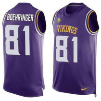 Nike Vikings -81 Moritz Boehringer Purple Team Color Stitched NFL Limited Tank Top Jersey