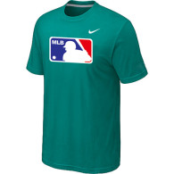 MLB Logo Heathered Nike Green Blended T-Shirt