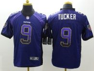 Nike Ravens -9 Justin Tucker Purple Team Color Men's Stitched NFL Elite Drift Fashion Jersey