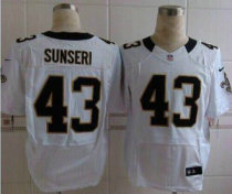 Nike New Orleans Saints -43 Vinnie Sunseri White NFL Elite Jersey