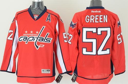 Washington Capitals -52 Mike Green Red Stitched NHL Jersey