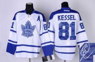 Autographed Toronto Maple Leafs -81 Phil Kessel Stitched White Third NHL Jersey