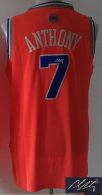 Revolution 30 Autographed New York Knicks -7 Carmelo Anthony Orange Stitched NBA Jersey