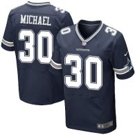 Nike Dallas Cowboys #30 Christine Michael Navy Blue Team Color Men's Stitched NFL Elite Jersey