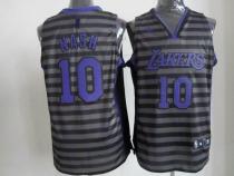 Los Angeles Lakers -10 Steve Nash Black Grey Groove Stitched NBA Jersey