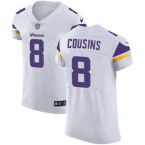 Nike Vikings -8 Kirk Cousins White Stitched NFL Vapor Untouchable Elite Jersey