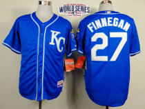 Kansas City Royals -27 Brandon Finnegan Light Blue Alternate 2 Cool Base W 2014 World Series Patch S