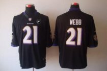 Nike Ravens -21 Lardarius Webb Black Alternate With Art Patch Stitched NFL Limited Jersey