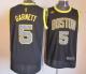 Boston Celtics -5 Kevin Garnett Black Electricity Fashion Stitched NBA Jersey