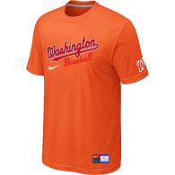 MLB Washington Nationals Orange Nike Short Sleeve Practice T-Shirt