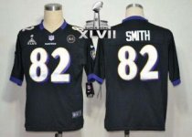 Nike Ravens -82 Torrey Smith Black Alternate Super Bowl XLVII Men Stitched NFL Game Jersey