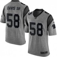 Nike Carolina Panthers -58 Thomas Davis Sr Gray Stitched NFL Limited Gridiron Gray Jersey