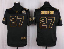 Nike Tennessee Titans -27 Eddie George Black Stitched NFL Elite Pro Line Gold Collection Jersey