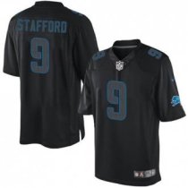 Nike Lions -9 Matthew Stafford Black Stitched NFL Impact Limited Jersey