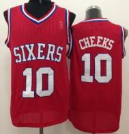 Philadelphia 76ers -10 Maurice Cheeks Red Throwback Stitched NBA Jersey