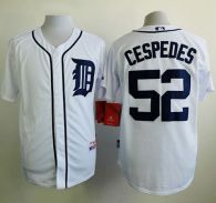 Detroit Tigers #52 Yoenis Cespedes White Cool Base Stitched MLB Jersey