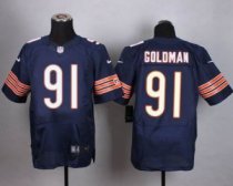 Nike Chicago Bears -91 Eddie Goldman Navy Blue Team Color Stitched NFL Elite Jersey