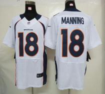 Nike Denver Broncos #18 Peyton Manning White Men's Stitched NFL Elite Jersey
