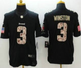 Nike Tampa Bay Buccaneers -3 Jameis Winston Black Stitched NFL Limited Salute to Service Jersey