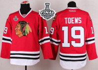 Chicago Blackhawks -19 Jonathan Toews Red 2015 Stanley Cup Stitched NHL Jersey
