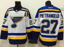 St Louis Blues -27 Alex Pietrangelo White New Road Stitched NHL Jersey