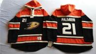 Anaheim Ducks -21 Kyle Palmieri Black Sawyer Hooded Sweatshirt Stitched NHL Jersey